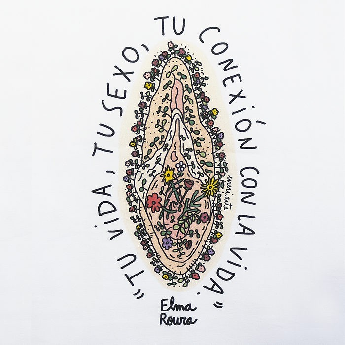 Bolsa Tote bag "Conexión con la vida" blanca - Imagen 2