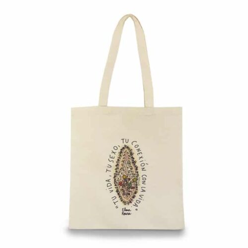 Bolsa Tote bag "Conexión con la vida" beige