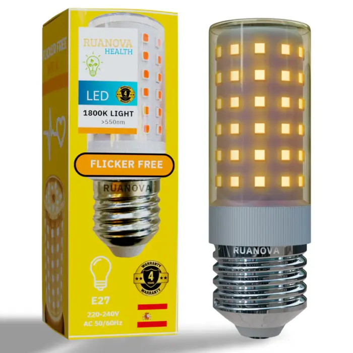Bombilla BIO LED Luz Naranja 27mm - Imagen 3