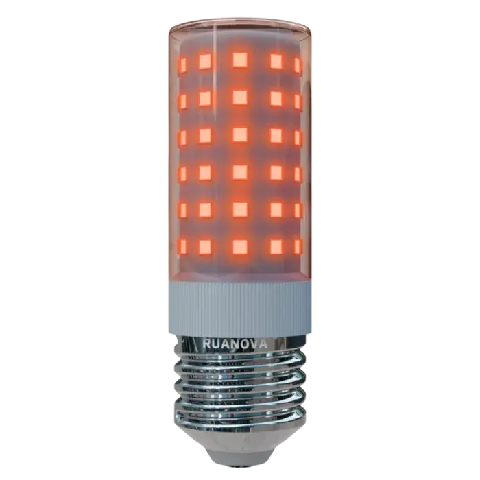 Bombilla BIO LED Luz Roja Flicker FREE E14 E27 8W casquillo 27mm (Sin parpadeo) - Imagen 2